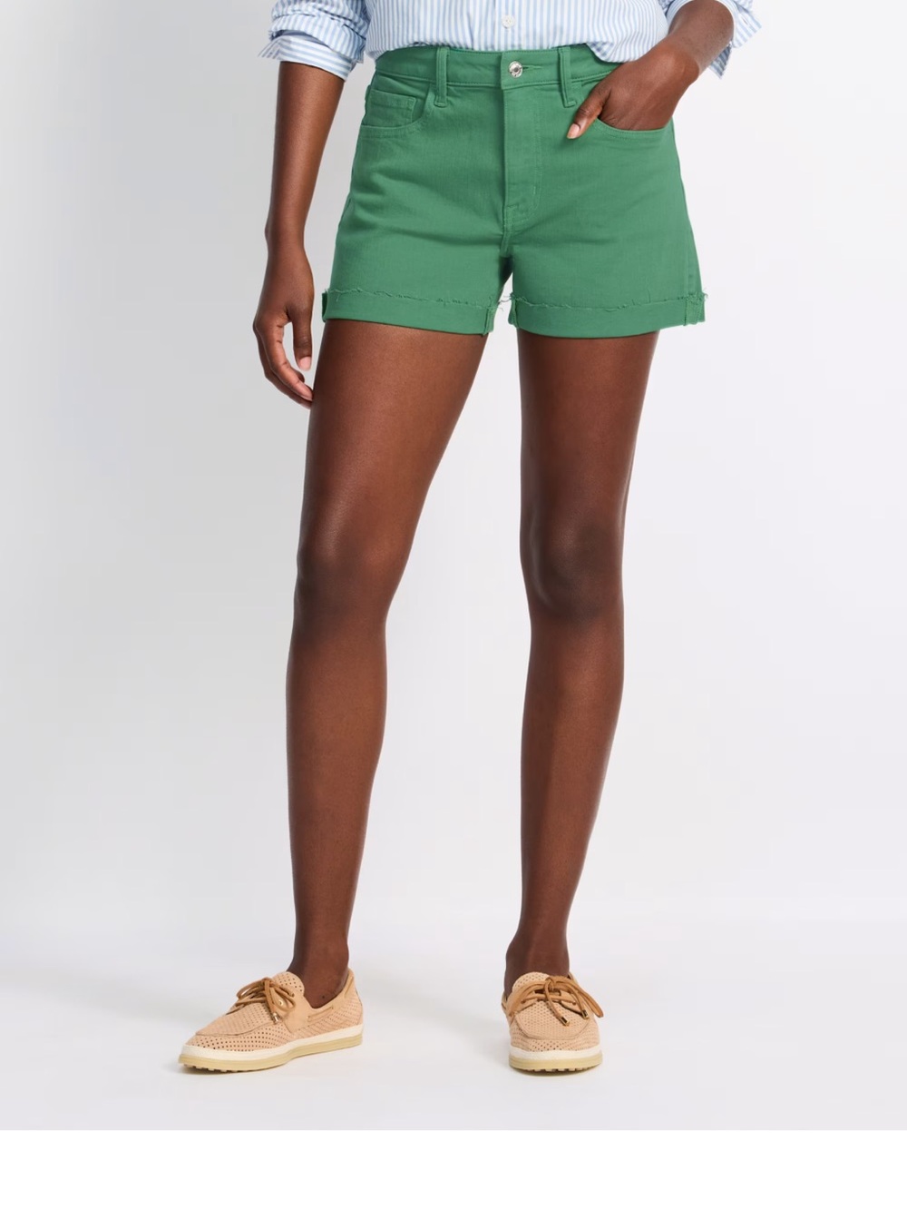 Studio Blue Green Distressed Denim Cutoff Shorts Size 29